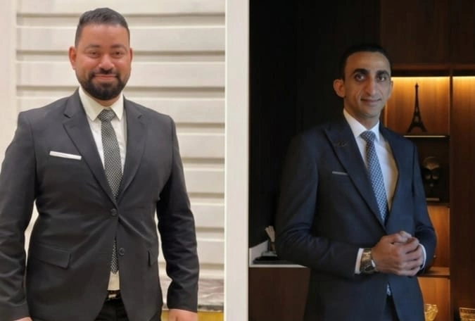 صورة الأستاذ أحمد زغلول نائب رئيس مجلس إدارة المجموعة ومحمود فرحات مدير المصنع